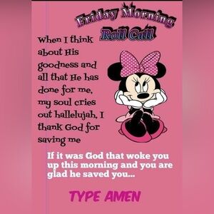 Pink Minnie Mouse Faith Graphic Print
